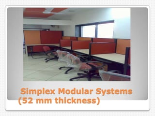 Simplex Modular Systems
(52 mm thickness)
 