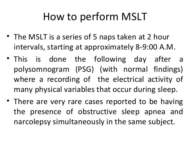 Mslt Multiple Sleep Latency Test Mslt And Maintenance Of Wakefulne Mslt Multiple Sleep Latency Test Mslt And Maintenance Of Wakefulne