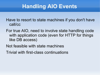 I/O is protocol-specific 
