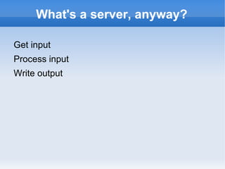 Concurrency and asynchrony 