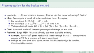 Precompute Multi-scalar multiplication: state of the art and new ideas | PDF