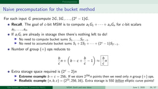Precompute Multi-scalar multiplication: state of the art and new ideas | PDF