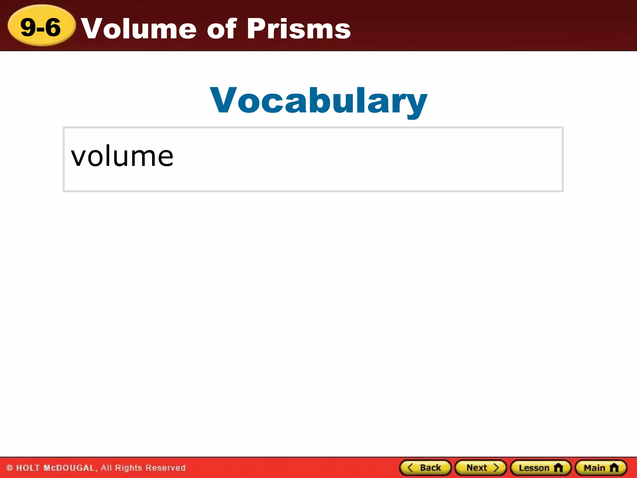Vocabulary volume 