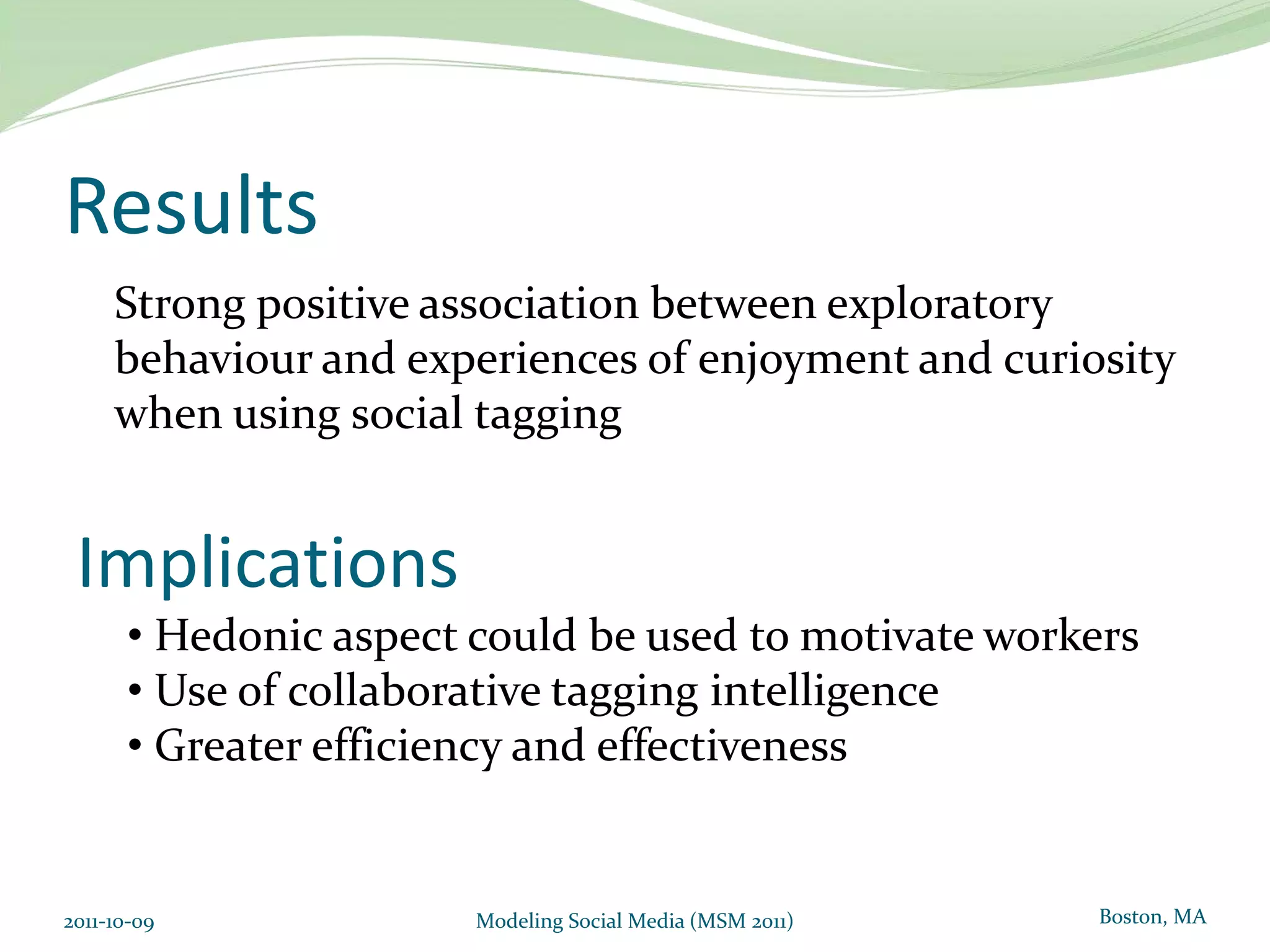 Pearson Correlations2011-10-09Modeling Social Media (MSM 2011)** highly significant ( p<0.001)