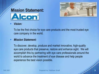 M.Small Alcon MBA Project | PPTX