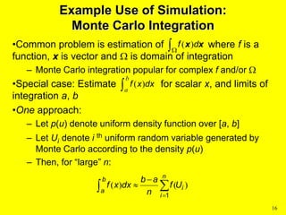 Simulation and monte carlo some general principles | PPT