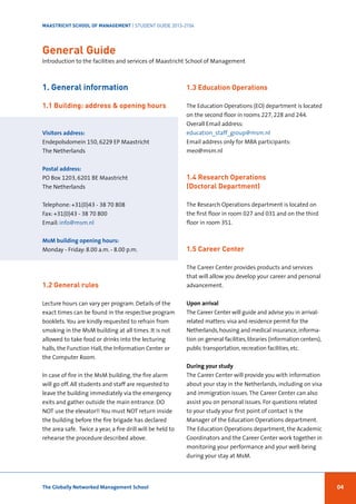 MsM student handbook 2013-2014 | PDF