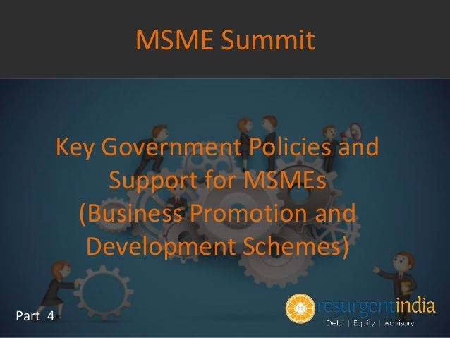 essay on government policies for promotion of msmes