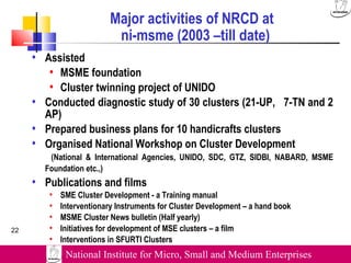 SMEs clustering strategies - India case study | PPT