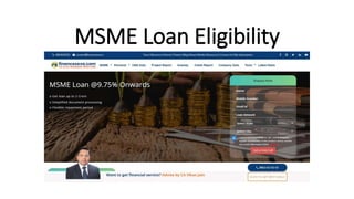 MSME Loan Eligibility
 