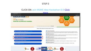 Step-by-Step Guide to Join MSME Idea Hackathon 6.0 and Submit Your ...