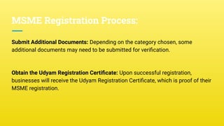Msme Process Msme registration in India | PDF