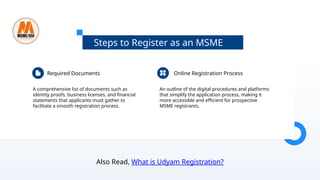 Msme Process Understanding MSME RegistrationA Comprehensive Guide | PPTX