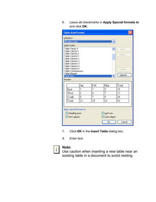M Smith Sample Training Module Topic Word Tables