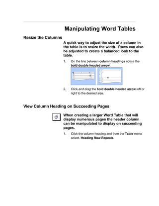 M Smith Sample Training Module Topic Word Tables