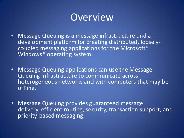 Message Queuing (MSMQ)