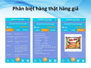 Phân biệt hàng thật hàng giả
 