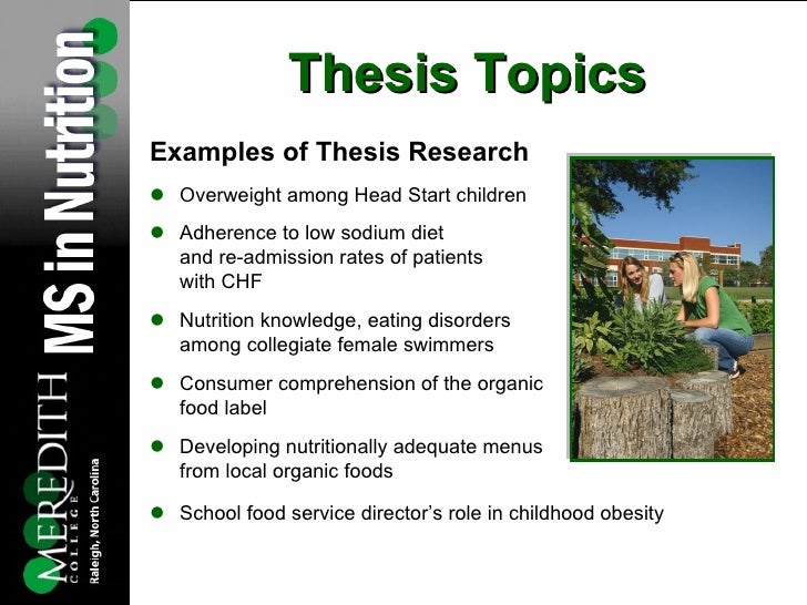 nutrition thesis example