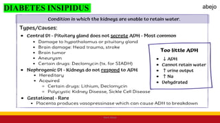 DIABETES INSIPIDUS
Mark Abejo
abejo
 