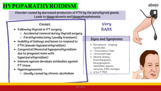 HYPOPARATHYROIDISM
Mark Abejo
abejo
 