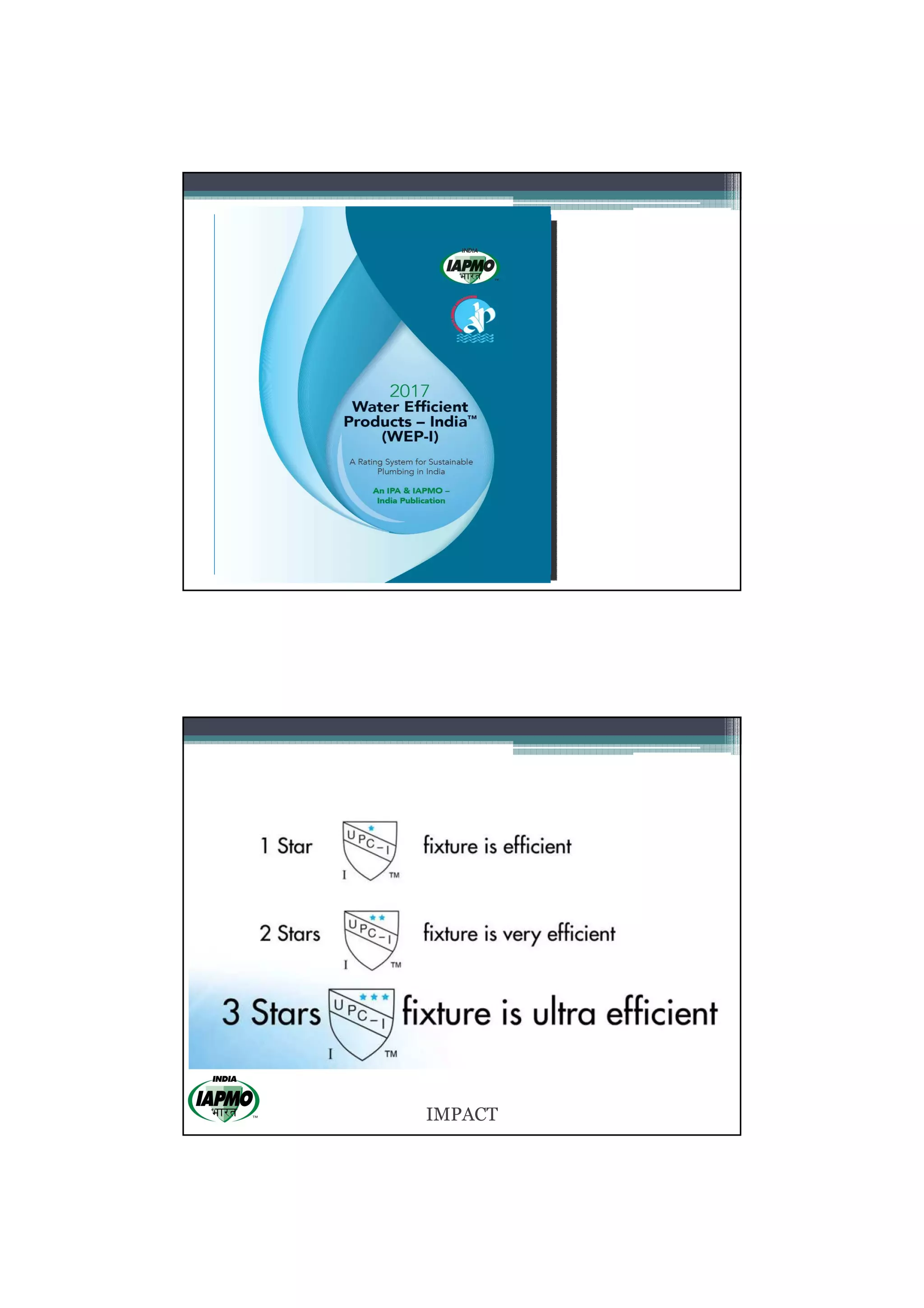 Presentation on Water Conservation, Water Efficient Products in India | PDF
