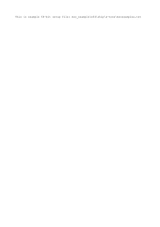Mso example setup file a | PDF