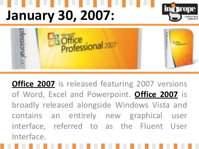 Office pro 2007 includes word excel