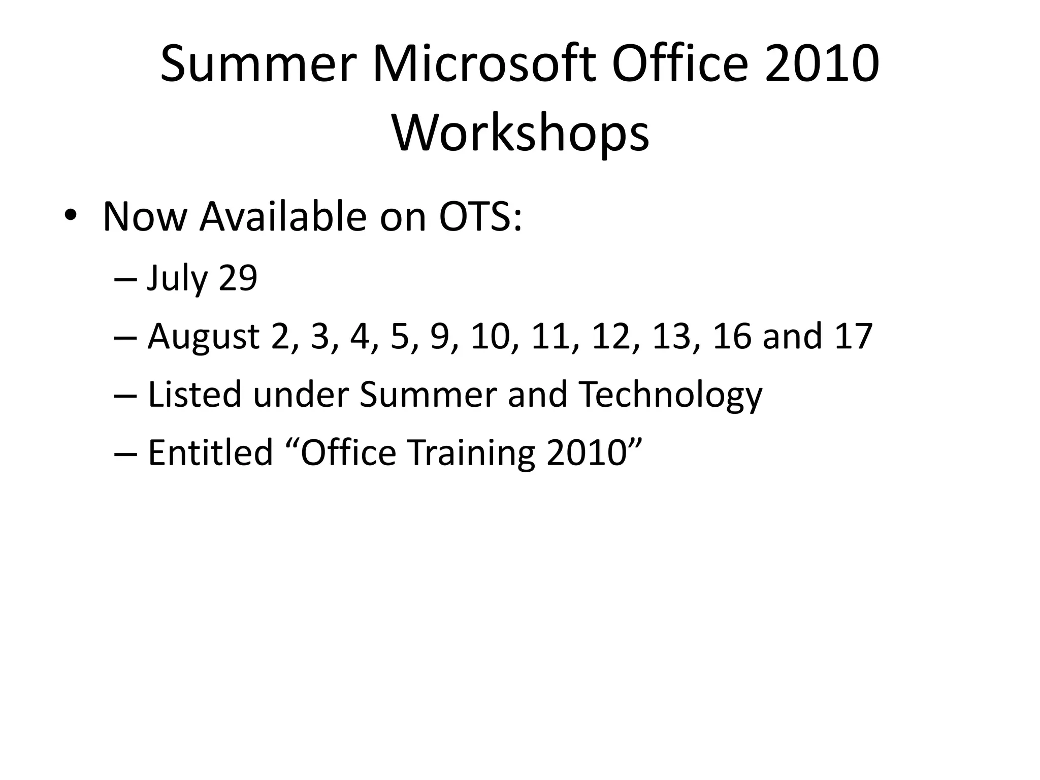 Ms office 2010 whats new