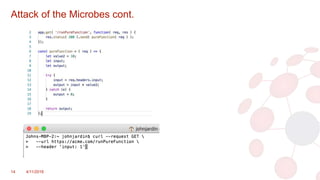 Attack of the Microbes cont.
14 4/11/2018
 