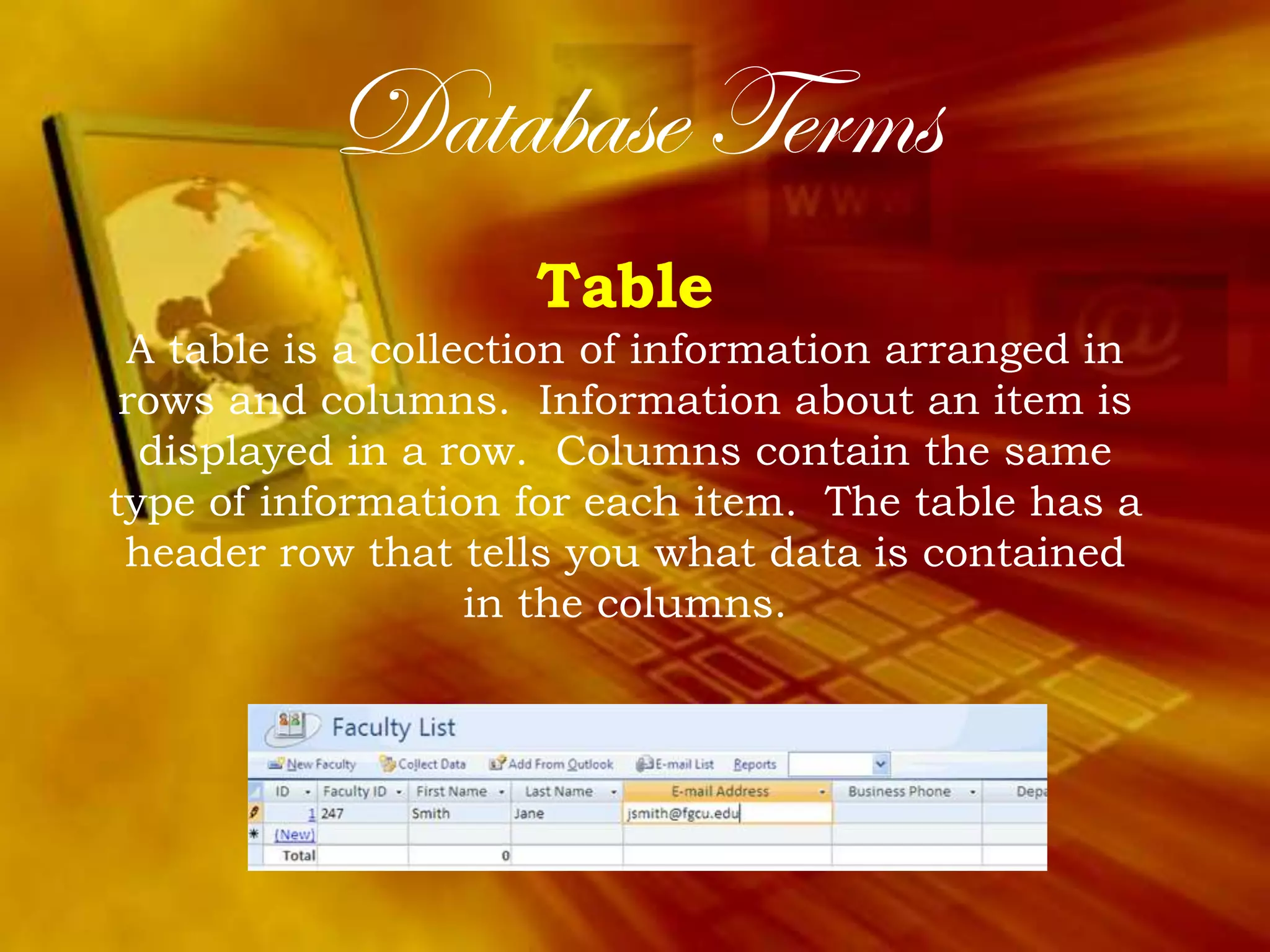 Commonly Utilized Features