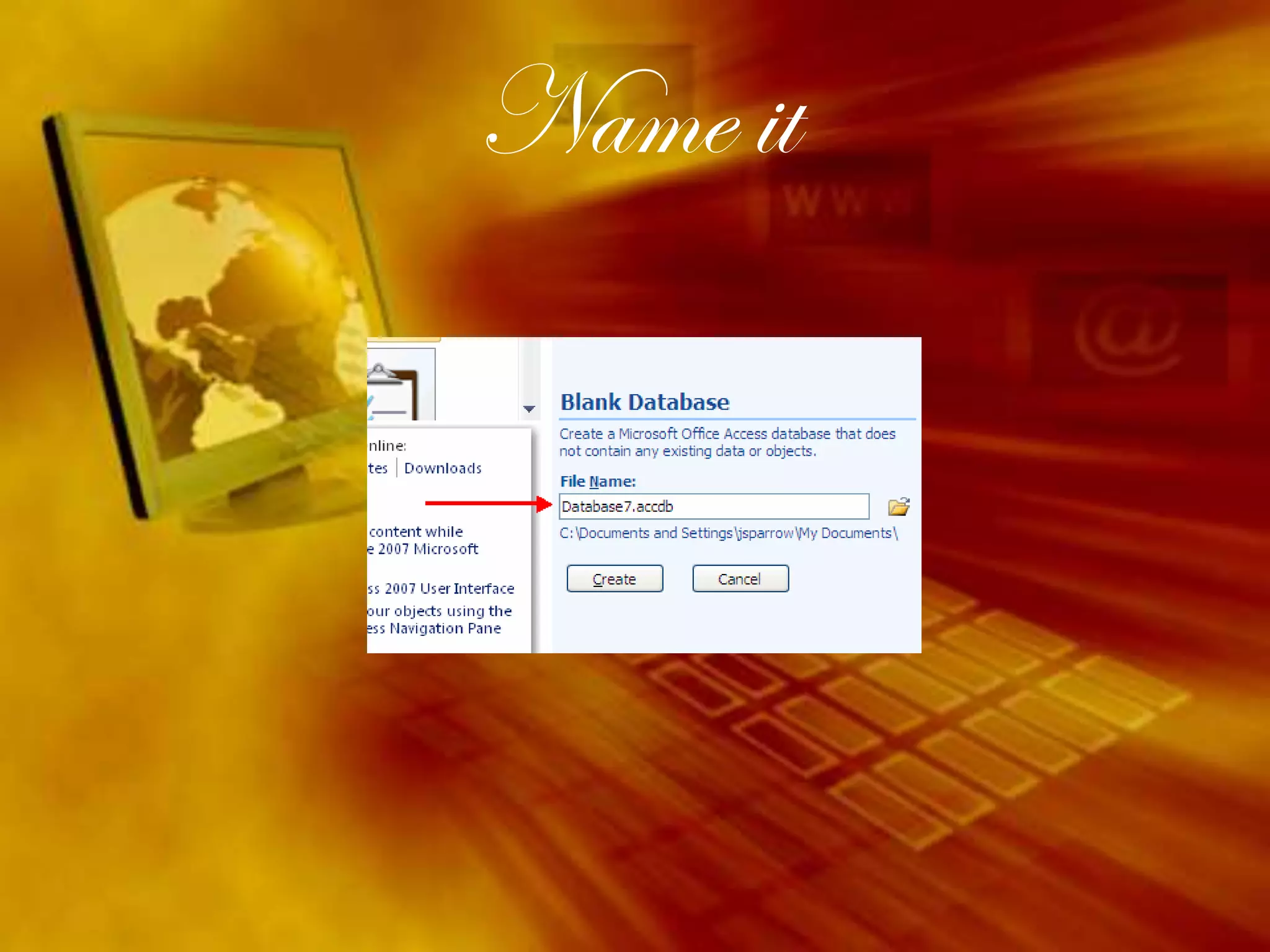 Run a QueryTo run a query: Click the arrow to open the navigation pane 