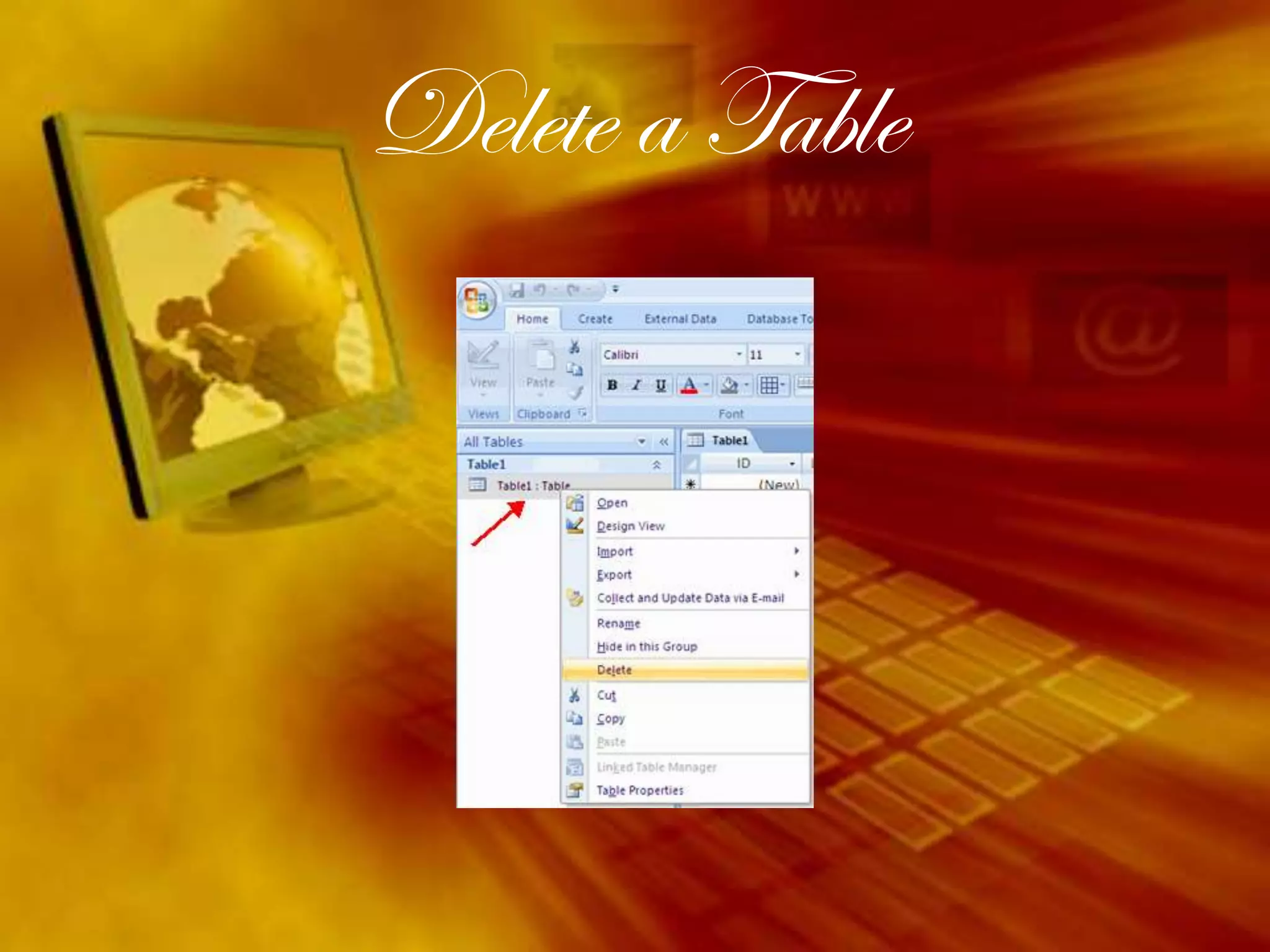 Table ViewsDesign View