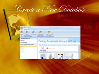 QueryQueries select records from one or more tables in a database so they can be viewed, analyzed, and sorted on a common datasheet.A query can also perform calculations and display the results.  The resulting collection of records, called a dynaset (short for dynamic subset), is saved as a database object and can therefore be easily used in the future.ReportA report is an output of data arranged in the order you specify.  Reports can perform calculations and display the results.  Reports can be used to print data.