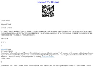 Ms Office Case Study | PDF