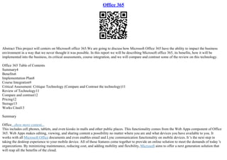 Ms Office Case Study | PDF