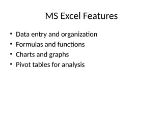 Comprehensive Overview of Microsoft Office Suite and Its Key Features ...