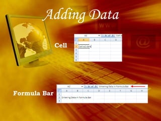 Adding Data Formula Bar Cell 