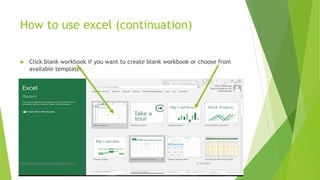 Ms office excel | PPTX