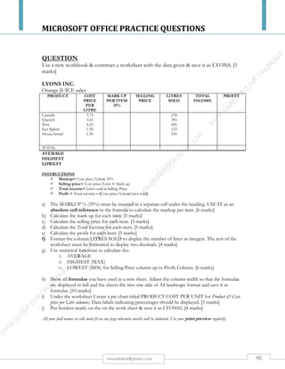MICROSOFT OFFICE PRACTICE QUESTIONS
46rmmakaha@gmail.com
QUESTION
Instructions to download the file needed to perform this practice question.
Go to the web link below to download:
https://www.mediafire.com/?251jxwyujaj4lxa
 