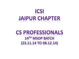 14th Msop jaipur chapter