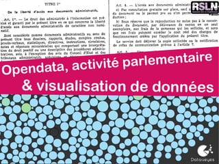 tivité parlementaire
Opendata, ac
  & visualisation de données
 