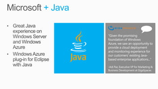 + Java
 