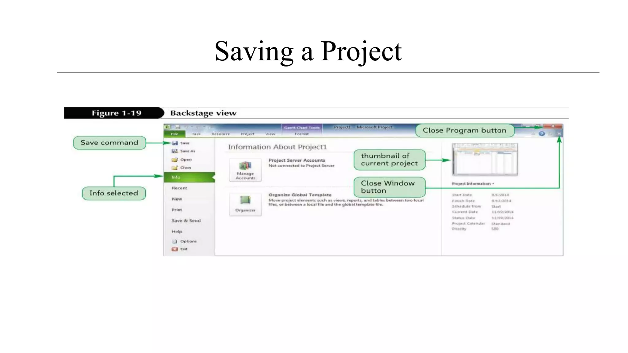 Saving a Project
 