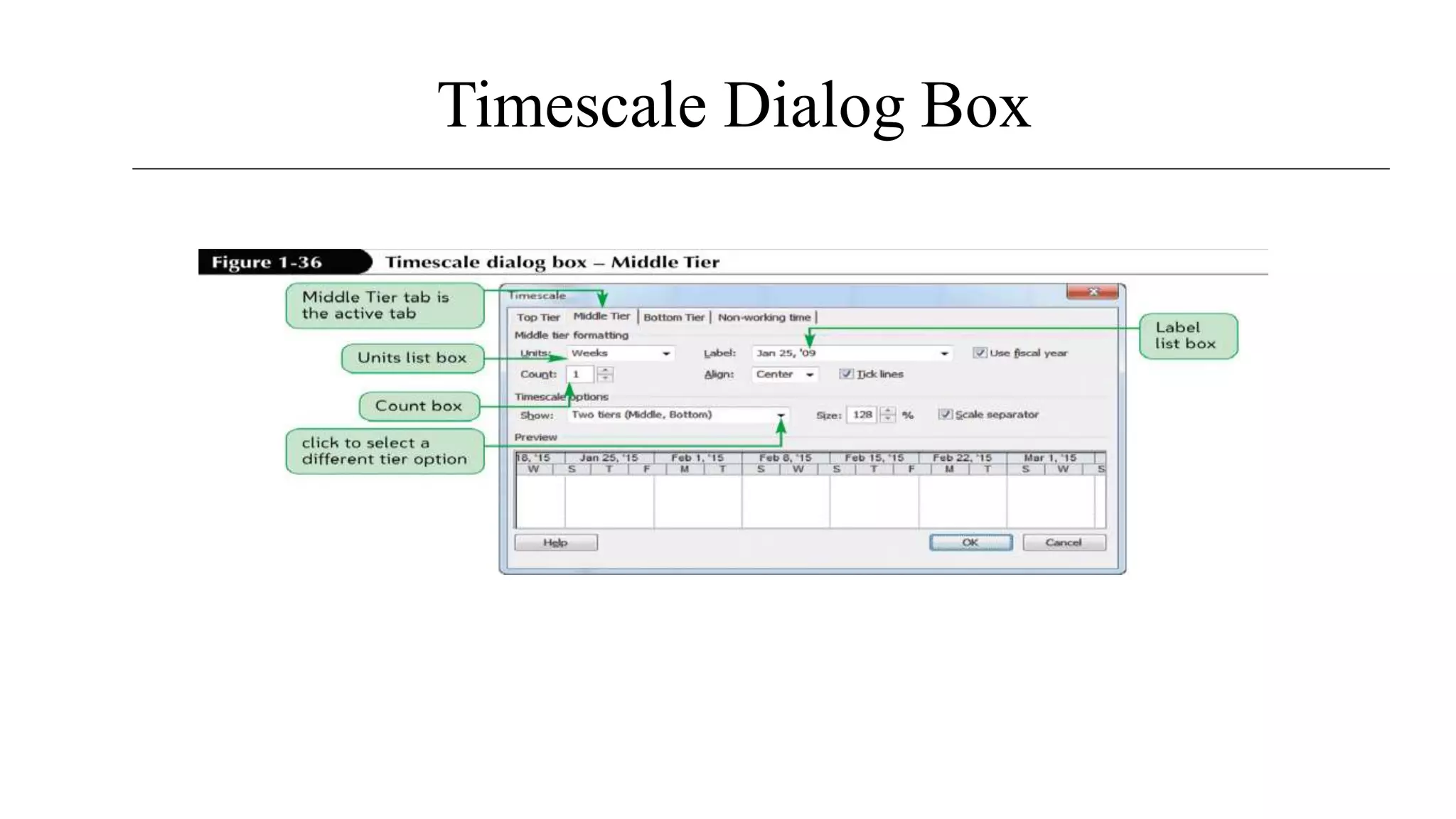 Timescale Dialog Box
 