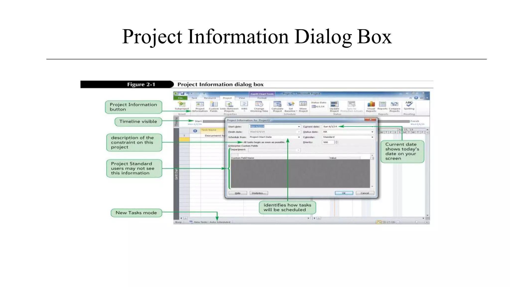 Project Information Dialog Box
 