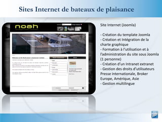 Sites Internet de bateaux de plaisance

                          Site Internet (Joomla)

                          - Créa...