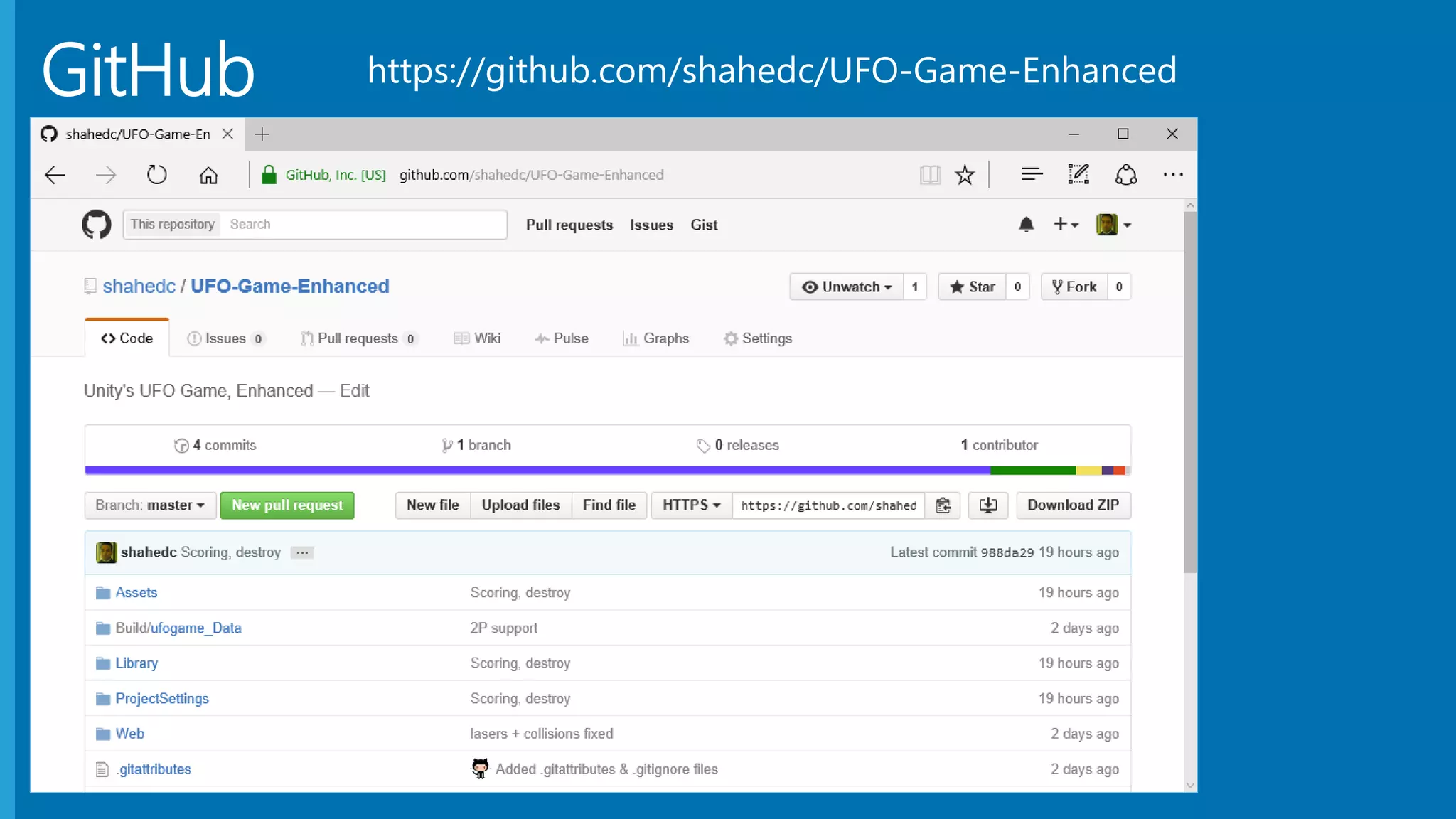 GitHub https://github.com/shahedc/UFO-Game-Enhanced
 