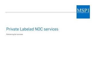 Private Labeled NOC services 