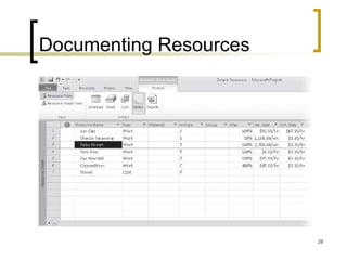 Documenting Resources




                        28
 