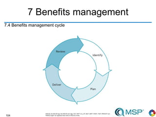 104
7 Benefits management
7.4 Benefits management cycle
 